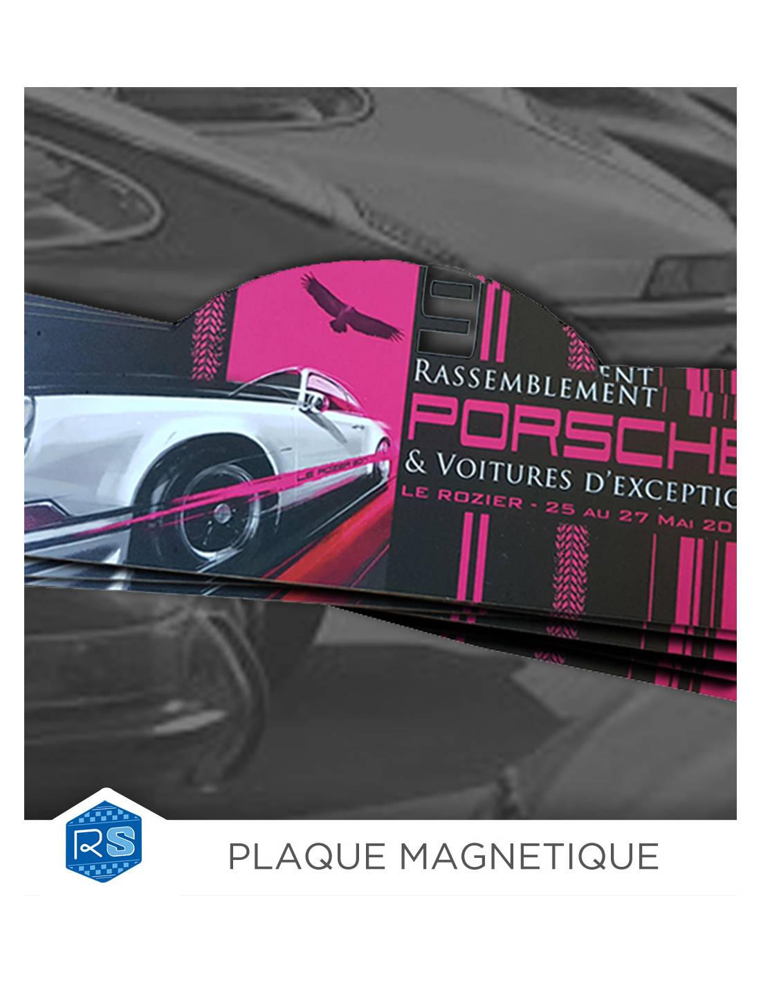 Plaque de rallye magnétique pour rassemblement - Road-Shop