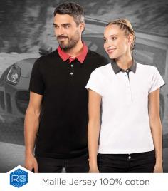 Polo jersey bicolore