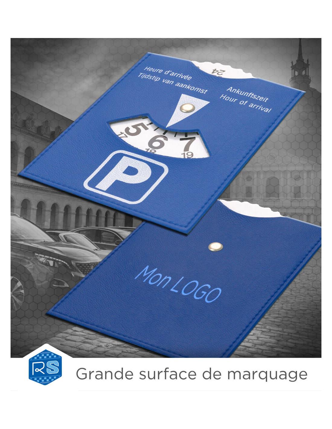 Disque de stationnement publicitaire, disque personnalisé zone bleu