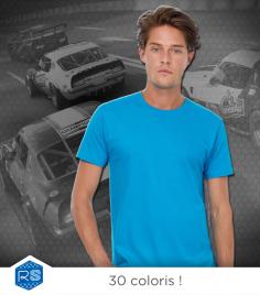 T-Shirt Blanc col rond -...